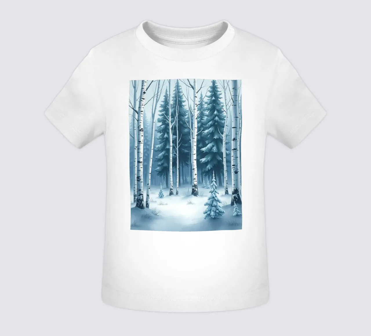 Un sereno paese delle meraviglie invernale: Una foresta innevata di querce e di querce maglietta neonato da Artistic-shop
