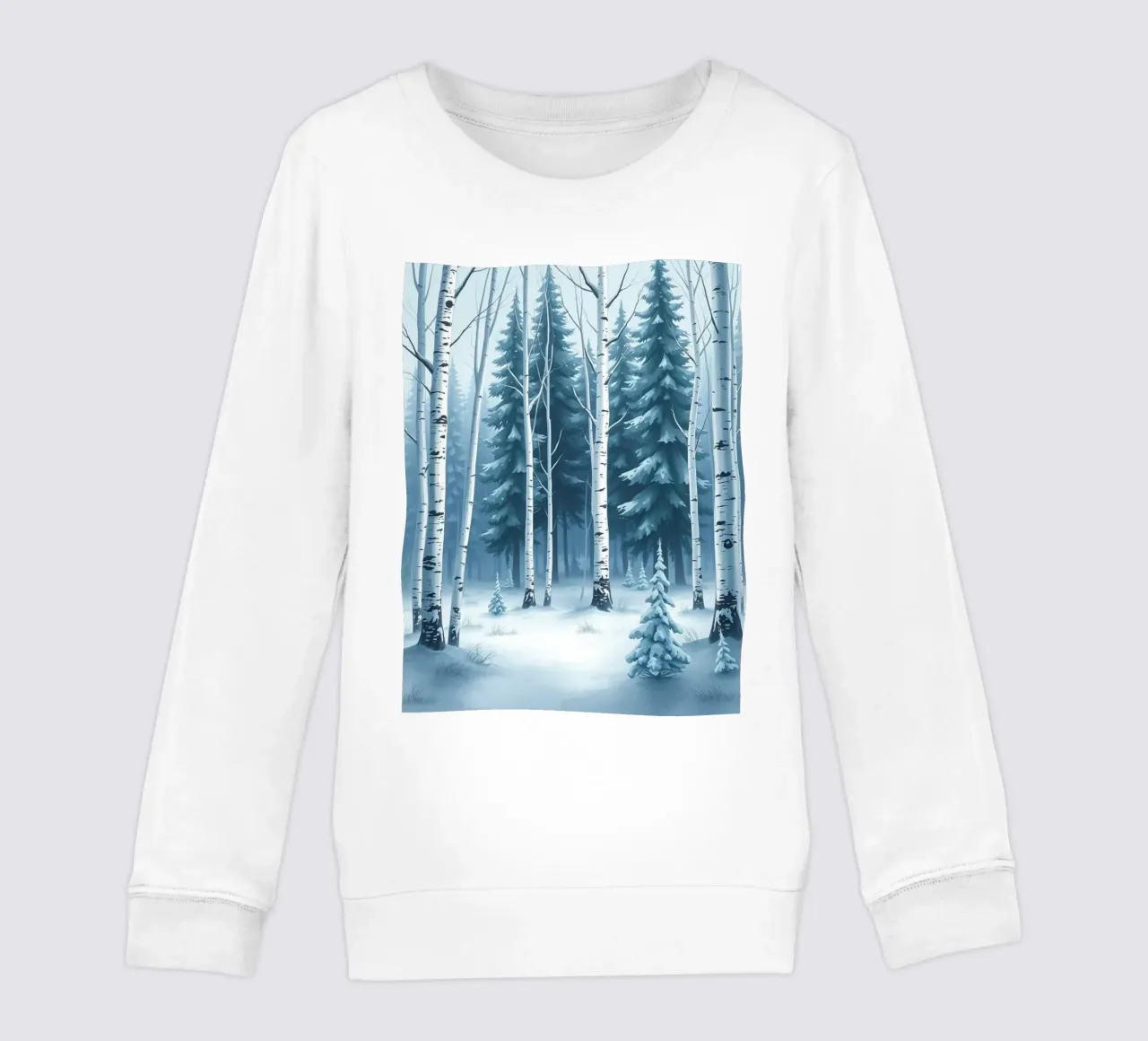 Un sereno paese delle meraviglie invernale: Una foresta innevata di querce e di querce felpa bambino da Artistic-shop