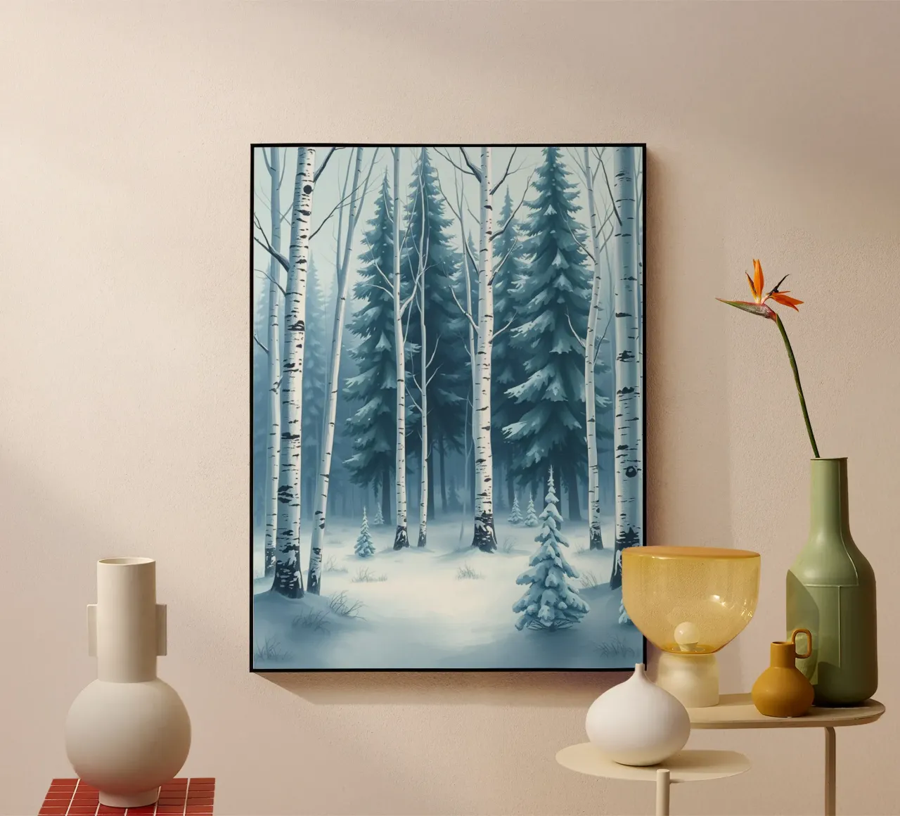 Un sereno paese delle meraviglie invernale: Una foresta innevata di querce e di querce plexiglass da Artistic-shop