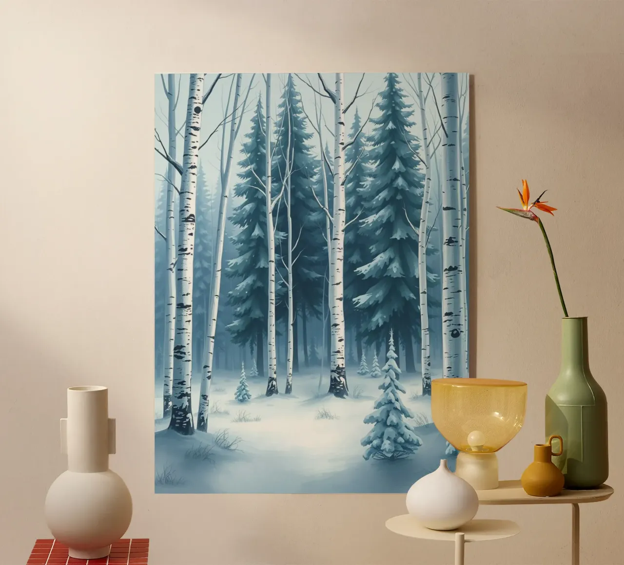 Un sereno paese delle meraviglie invernale: Una foresta innevata di querce e di querce plexiglass da Artistic-shop