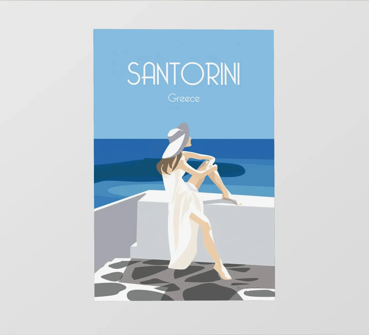 Santorini Greece pellicola backlit da Wendy Wharton