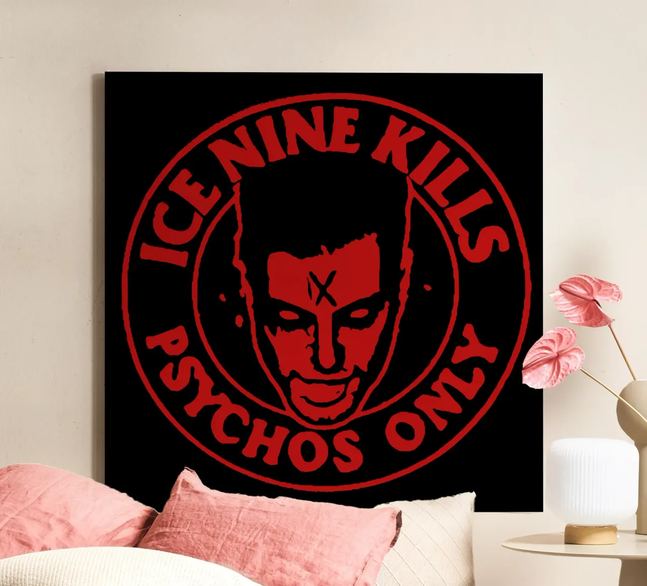 The Psychos Essentieel T-shirt canvas met Baklijst van igoshartwrks