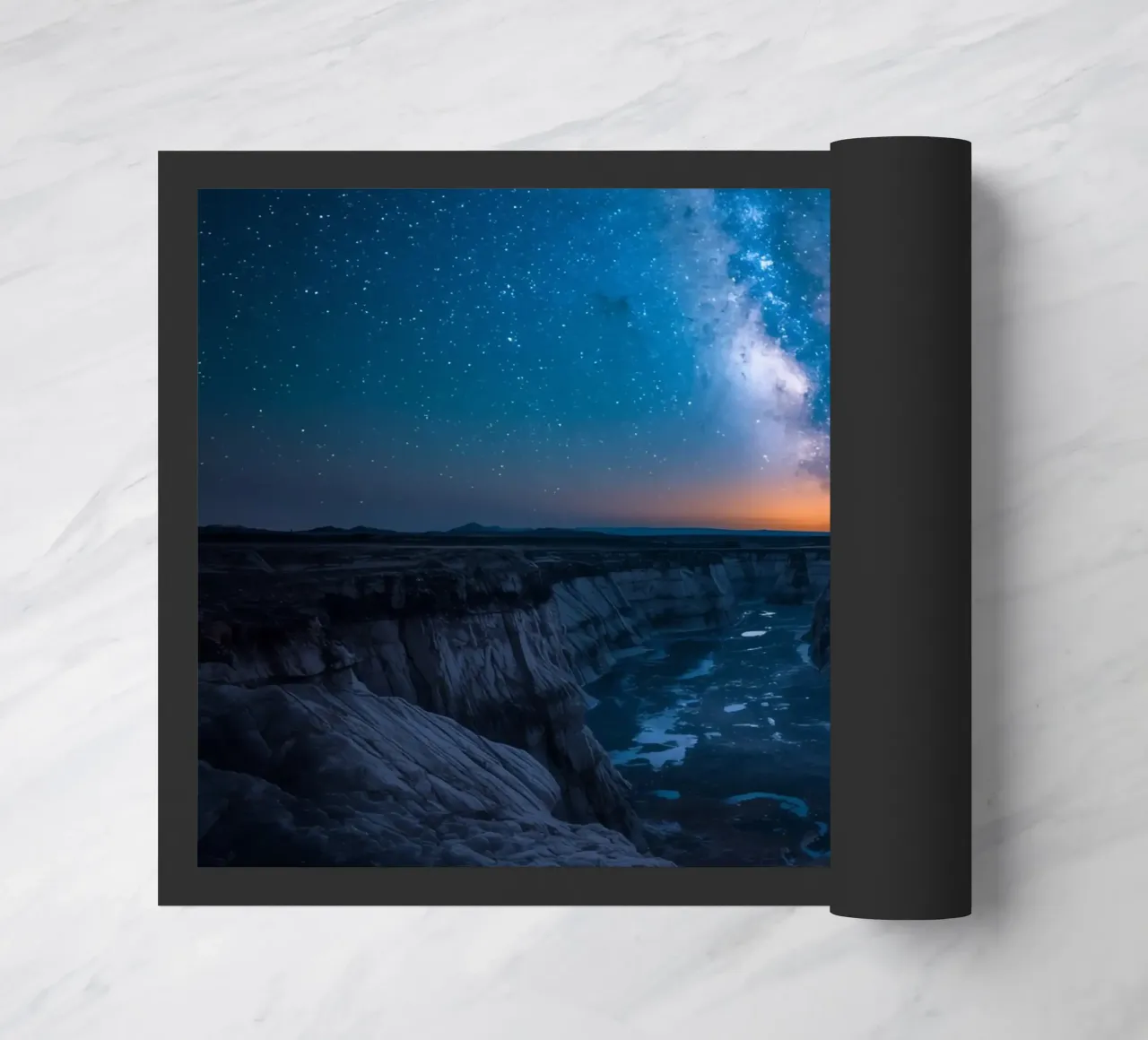 Paesaggio del canyon di notte con la Via Lattea zerbino da DesignDoodle