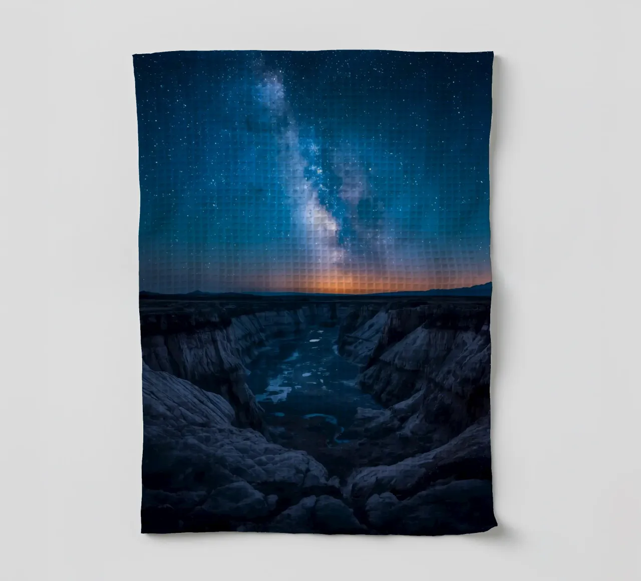 Paesaggio del canyon di notte con la Via Lattea canovaccio da cucina da DesignDoodle