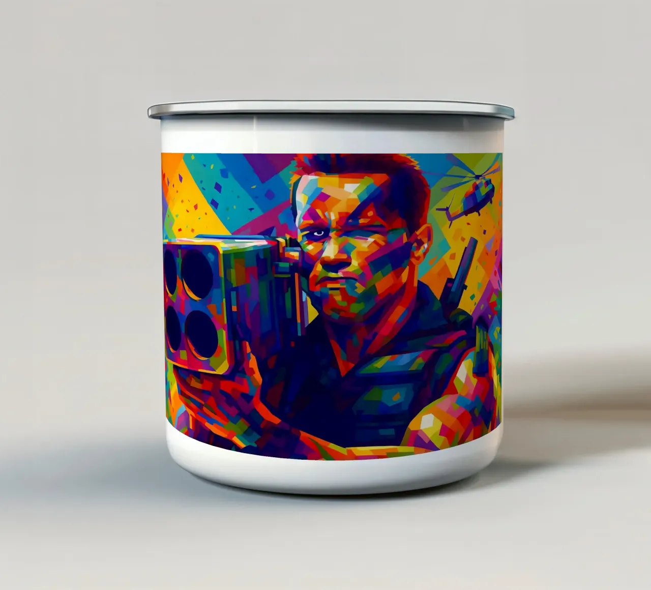 Arnold Schwarzenegger Commando art tazza in smalto da BONANZA