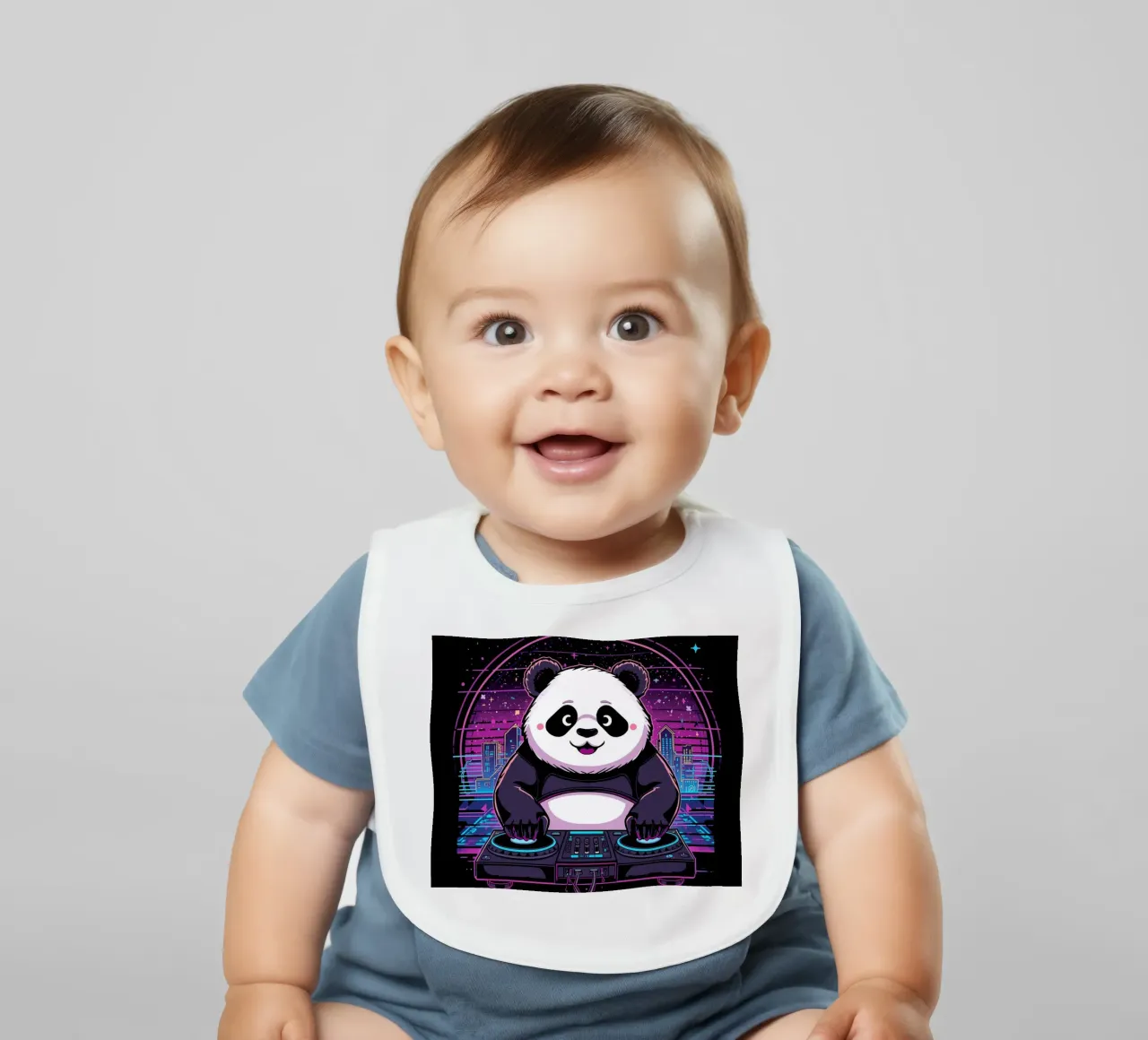 DJ Panda bavaglino da DesignDoodle