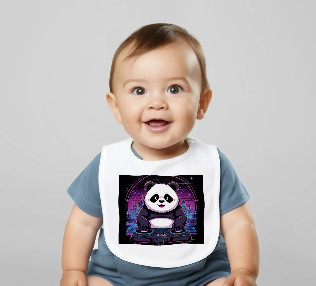 DJ Panda bavaglino da DesignDoodle