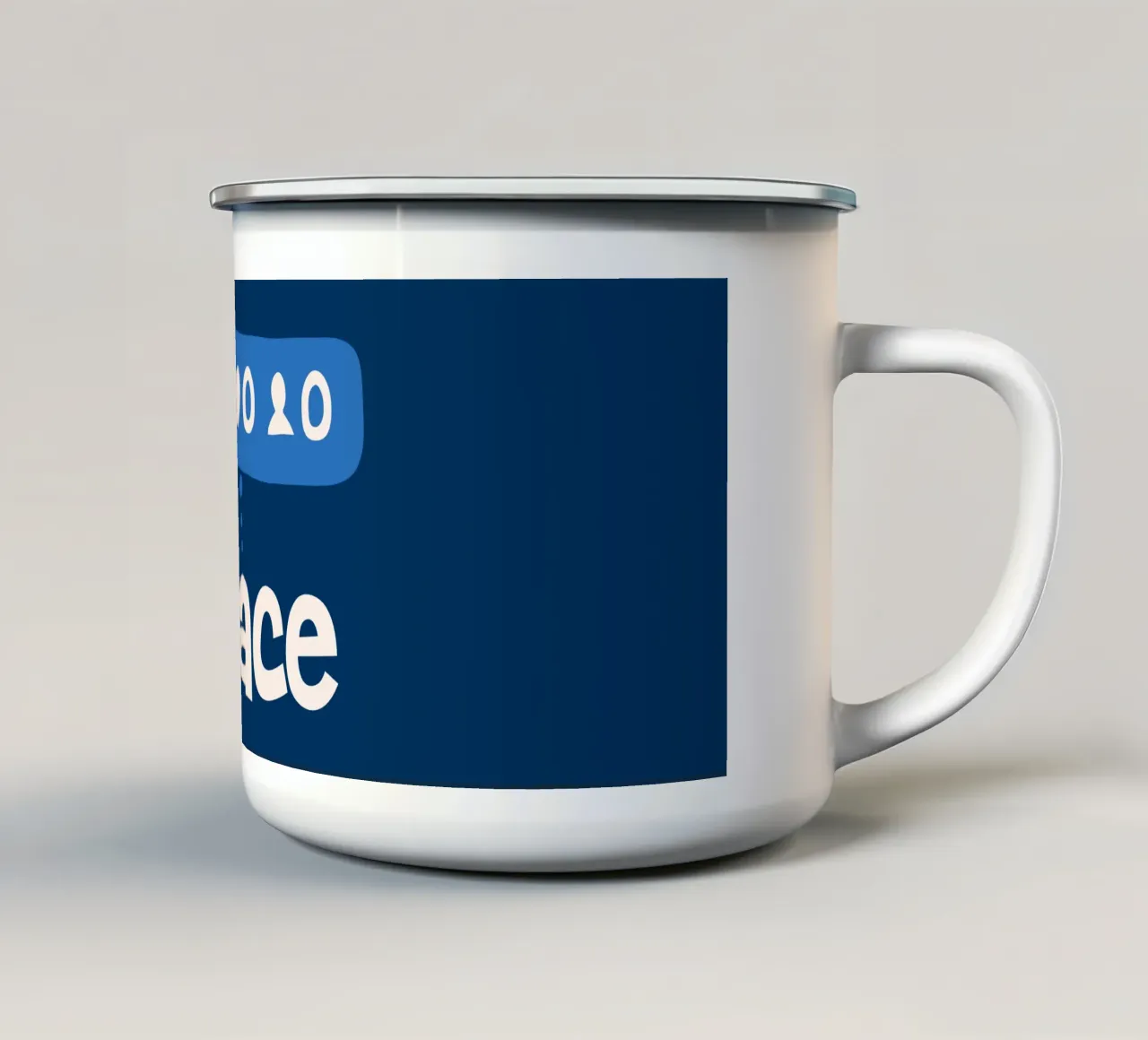 Peace beyond numbers Blue tazza in smalto da TijanaArtStudio88