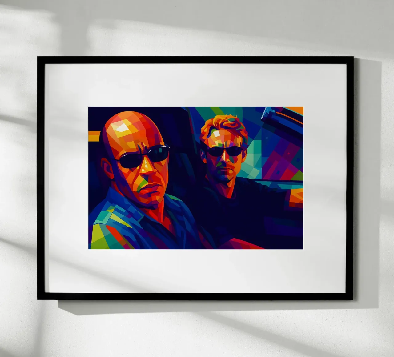 Fast and Furious  Vin Diesel and Paul Walker poster con telaio in alluminio da BONANZA