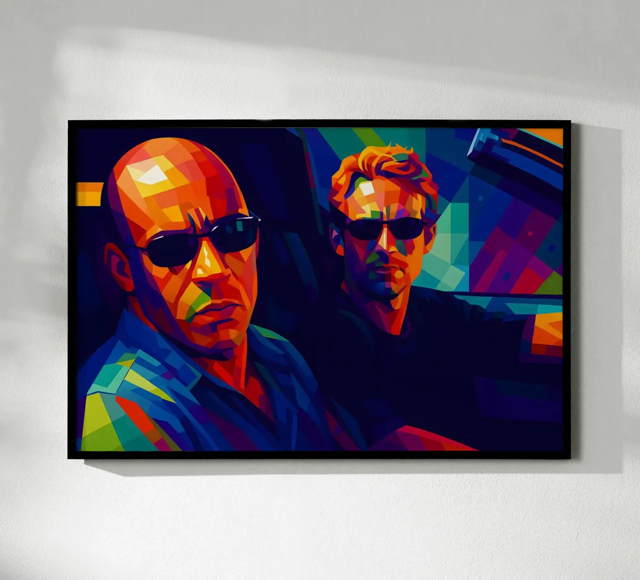 Fast and Furious  Vin Diesel and Paul Walker poster con telaio in alluminio da BONANZA