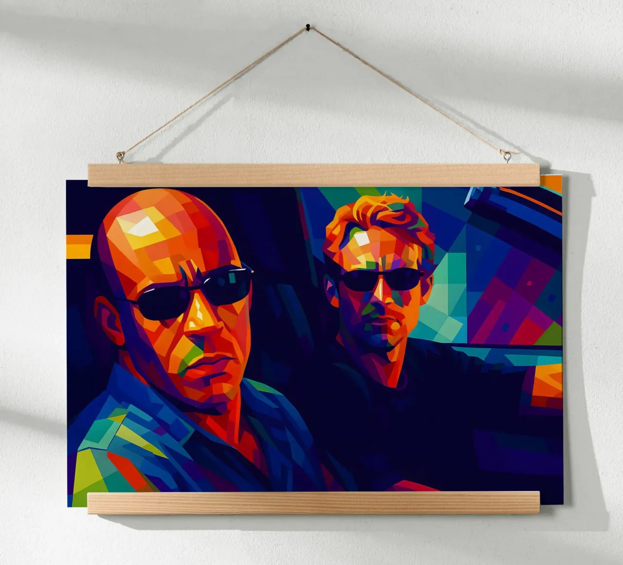 Fast and Furious  Vin Diesel and Paul Walker poster con telaio in alluminio da BONANZA