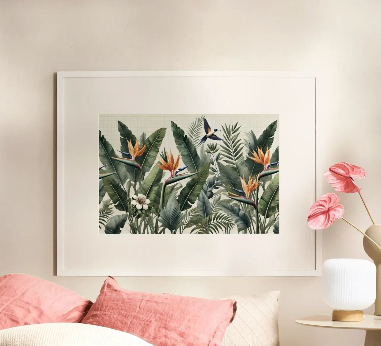 Botanische bloei in paradijs poster van Chromatic Fusion Studio