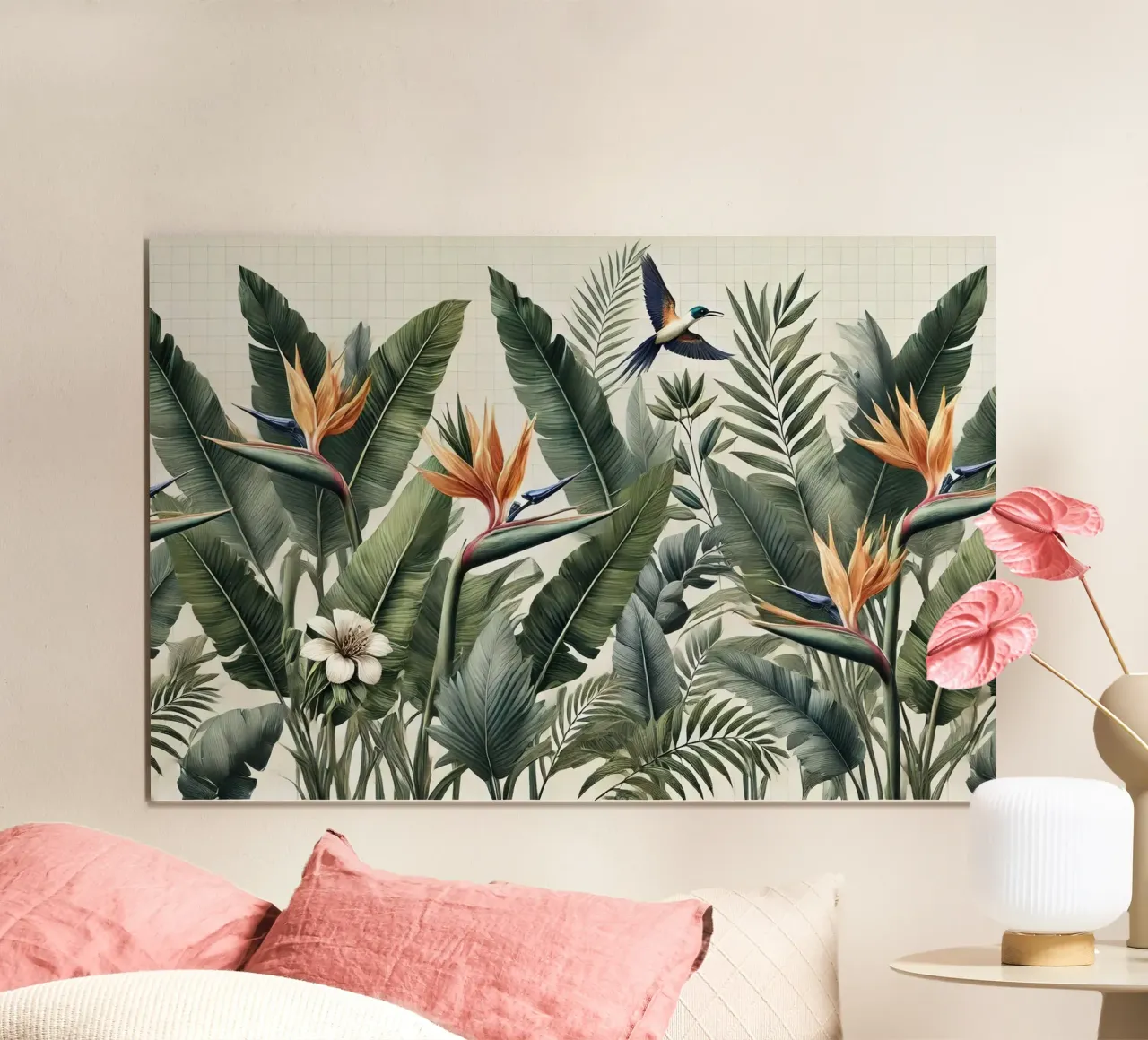 Botanische bloei in paradijs poster van Chromatic Fusion Studio