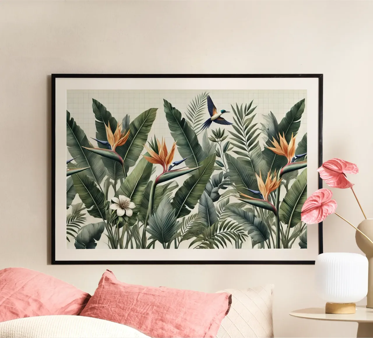 Botanische bloei in paradijs poster van Chromatic Fusion Studio