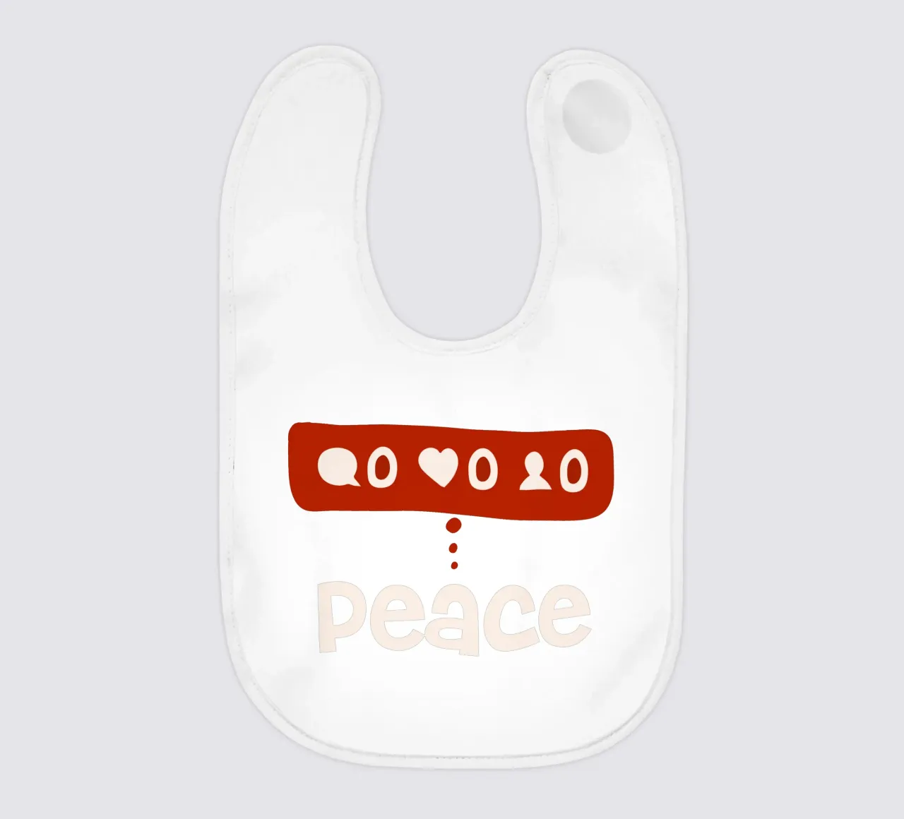 Peace beyond numbers Red bavaglino da TijanaArtStudio88
