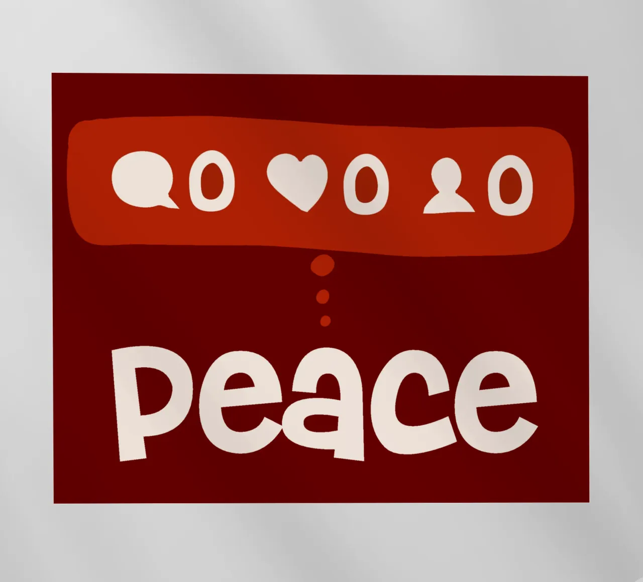 Peace beyond numbers Red pellicola backlit da TijanaArtStudio88