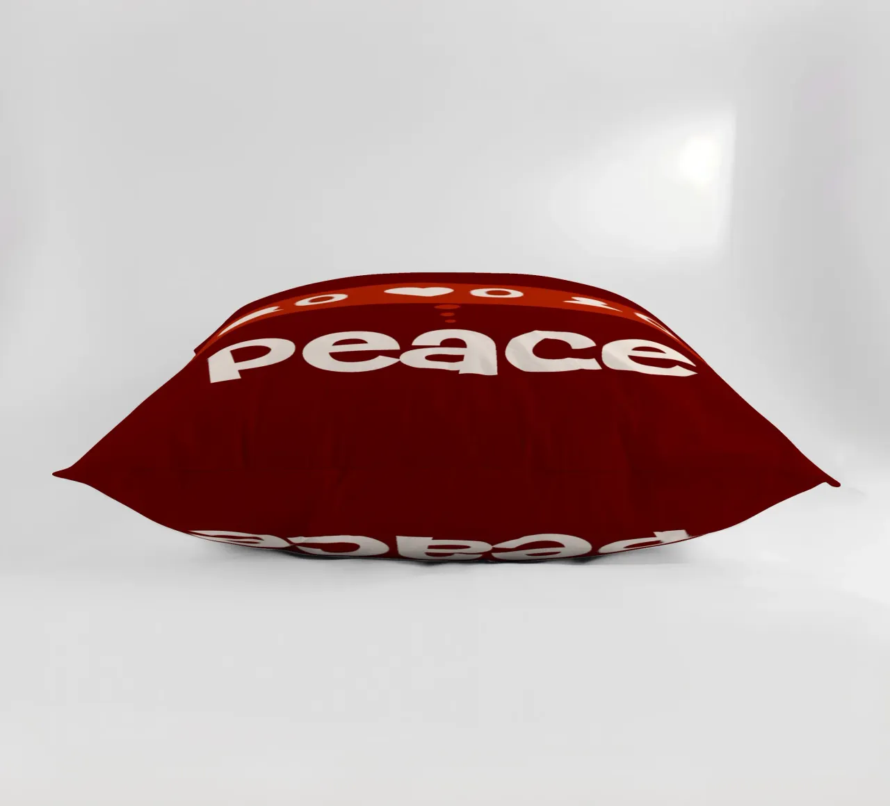 Peace beyond numbers Red cuscino da TijanaArtStudio88