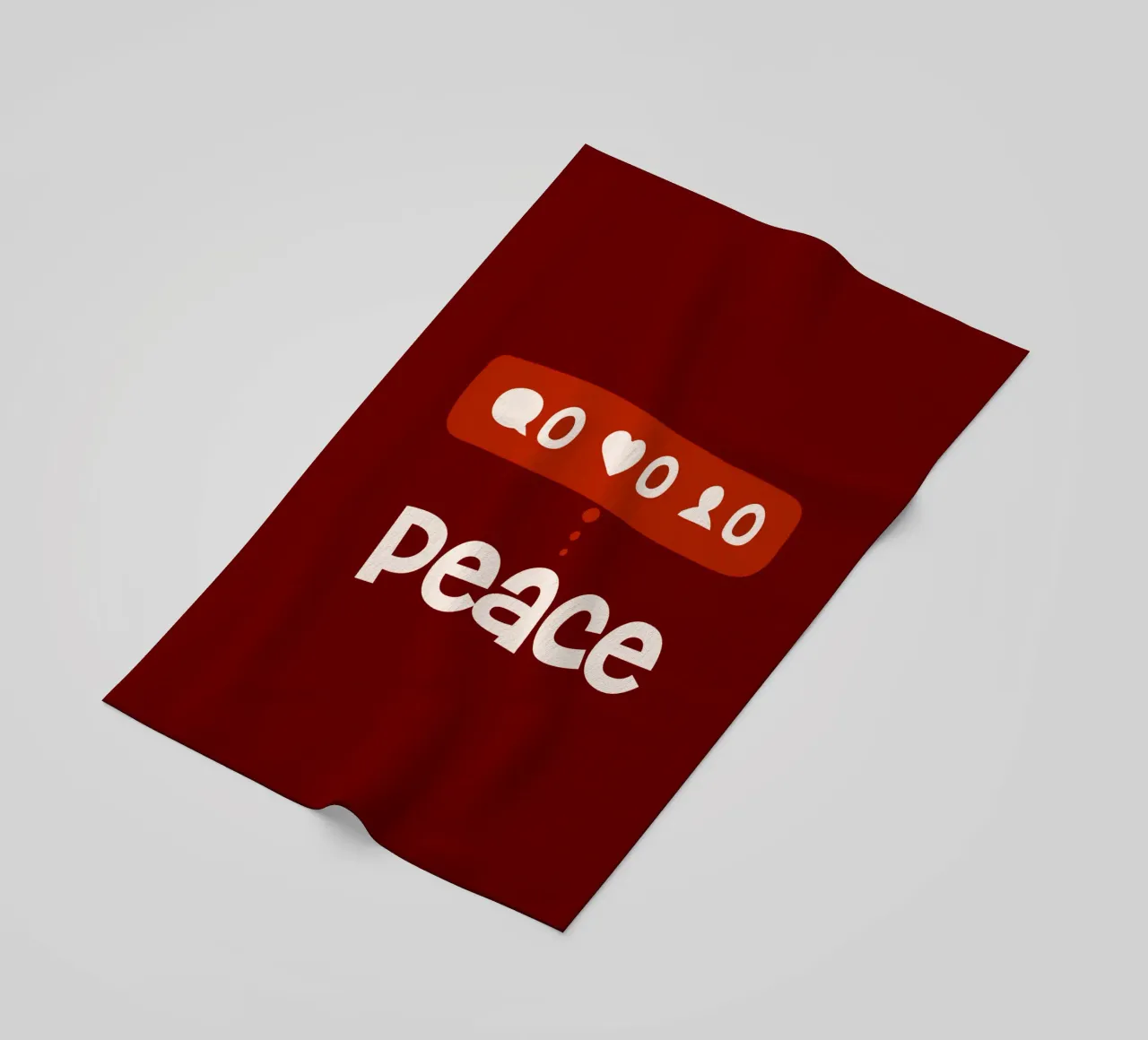 Peace beyond numbers Red telo mare da TijanaArtStudio88
