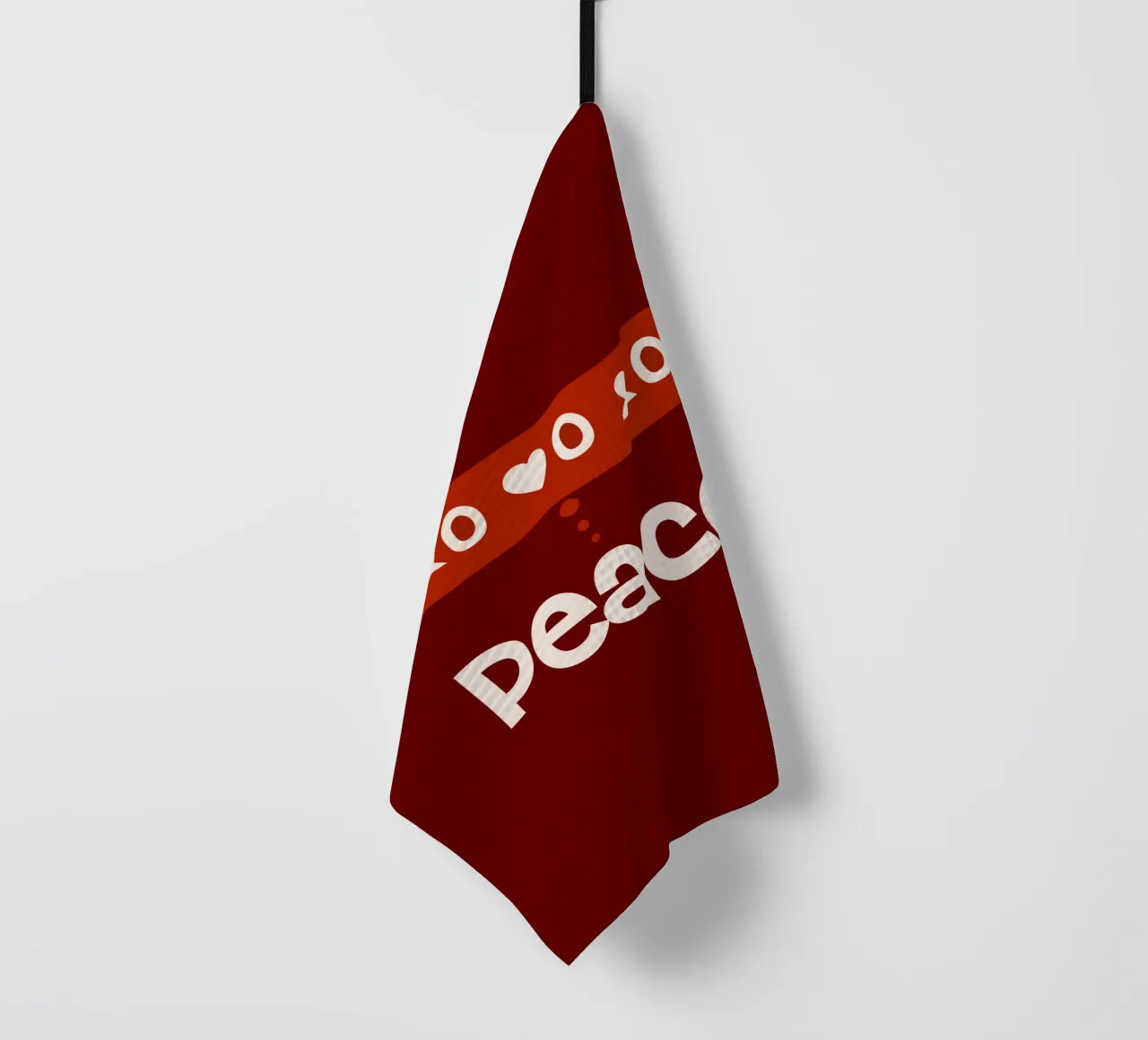 Peace beyond numbers Red canovaccio da cucina da TijanaArtStudio88