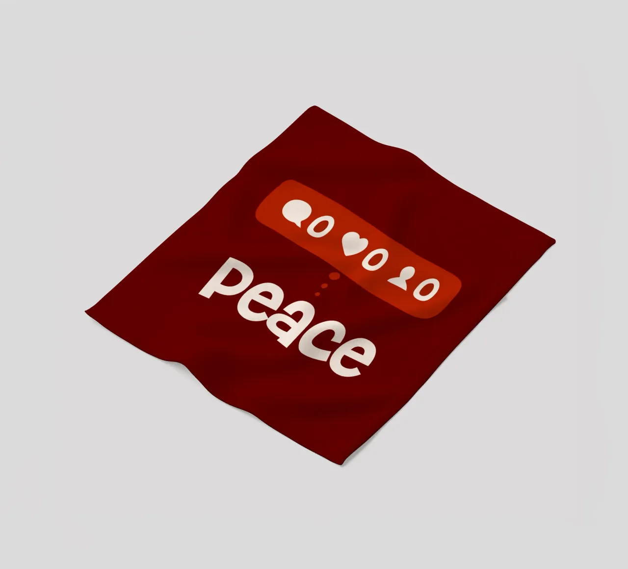 Peace beyond numbers Red coperta in pile da TijanaArtStudio88