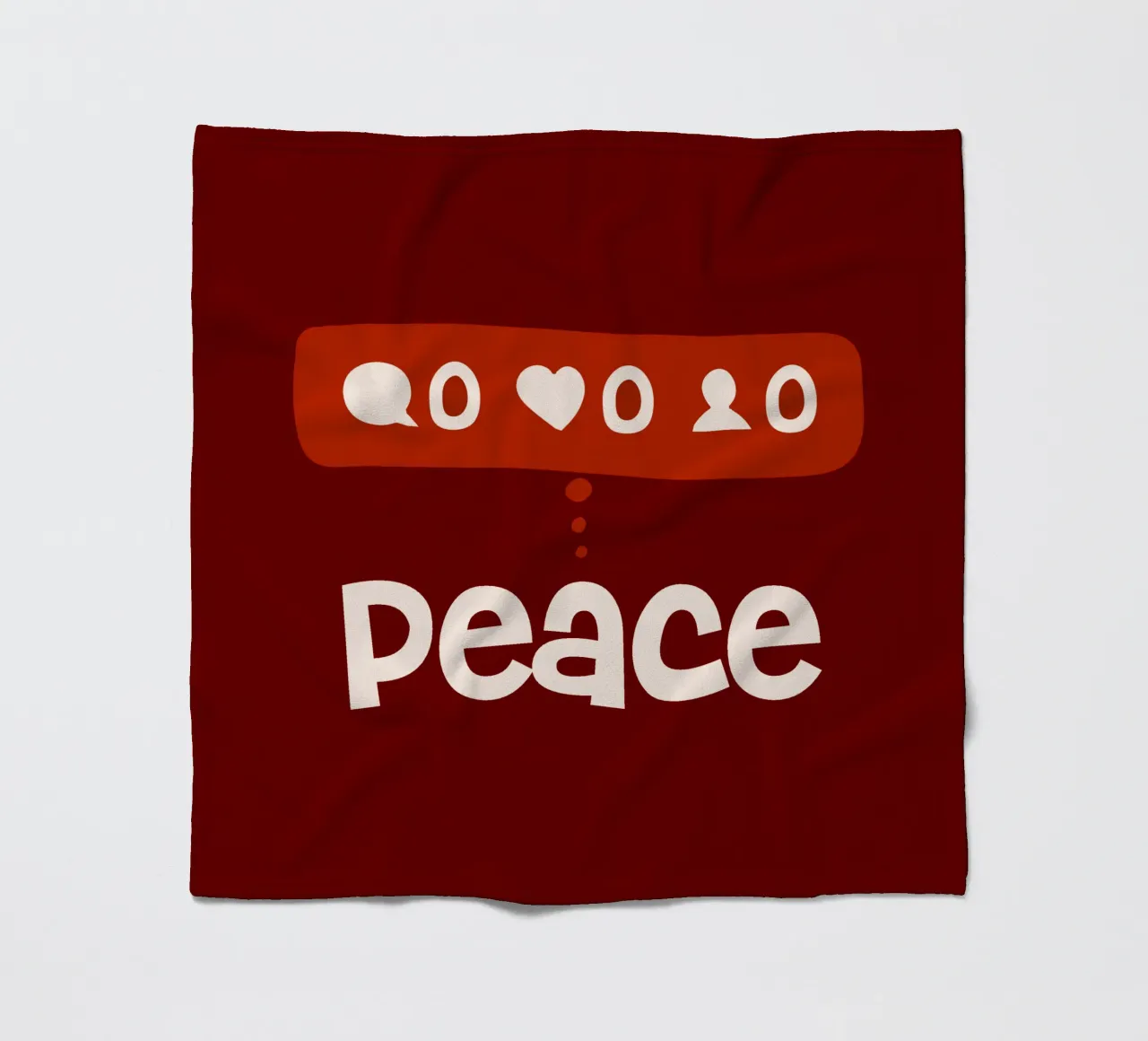 Peace beyond numbers Red coperta in pile da TijanaArtStudio88