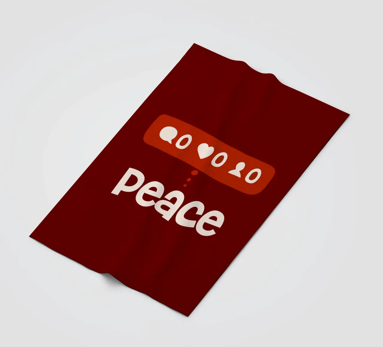 Peace beyond numbers Red coperta in pile da TijanaArtStudio88
