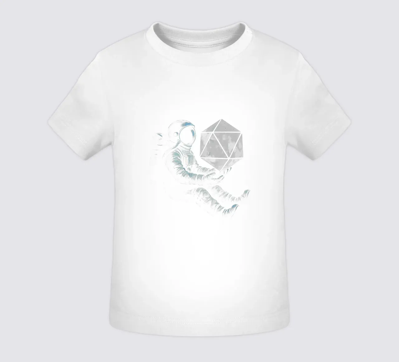 Lunar Roll: Astronaut with Moon Dice maglietta neonato da BadrBrand