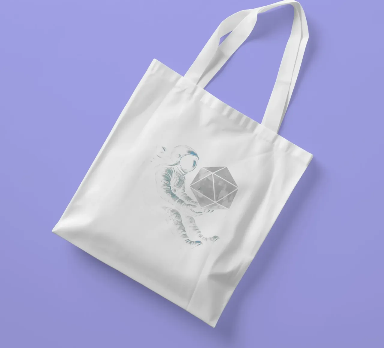Lunar Roll: Astronaut with Moon Dice borsa in juta da BadrBrand