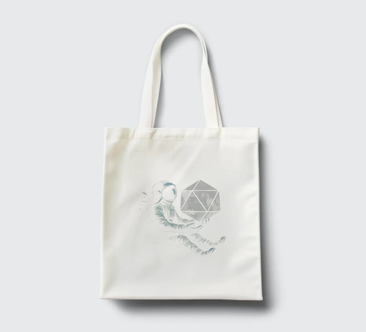 Lunar Roll: Astronaut with Moon Dice borsa in juta da BadrBrand