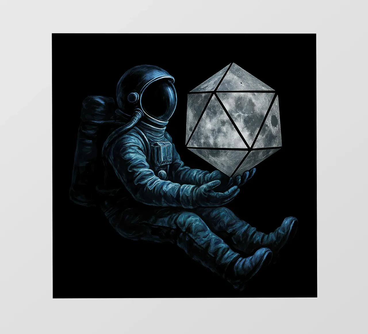 Lunar Roll: Astronaut with Moon Dice pellicola backlit da BadrBrand
