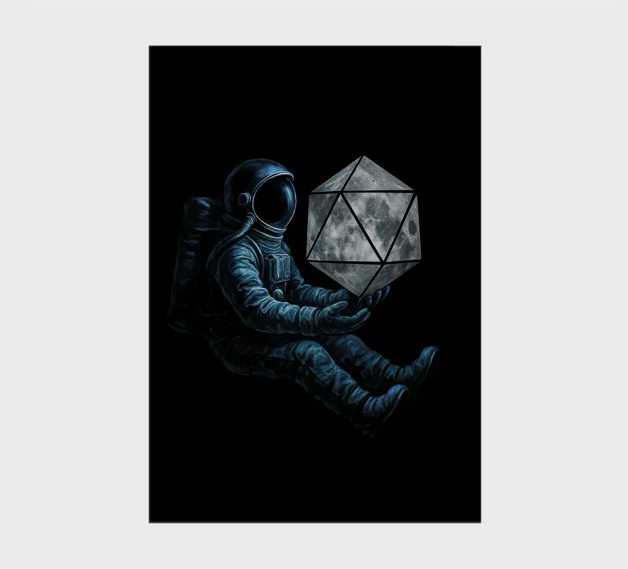 Lunar Roll: Astronaut with Moon Dice notebook by BadrBrand
