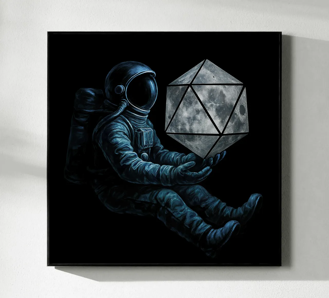 Lunar Roll: Astronaut with Moon Dice plexiglass da BadrBrand