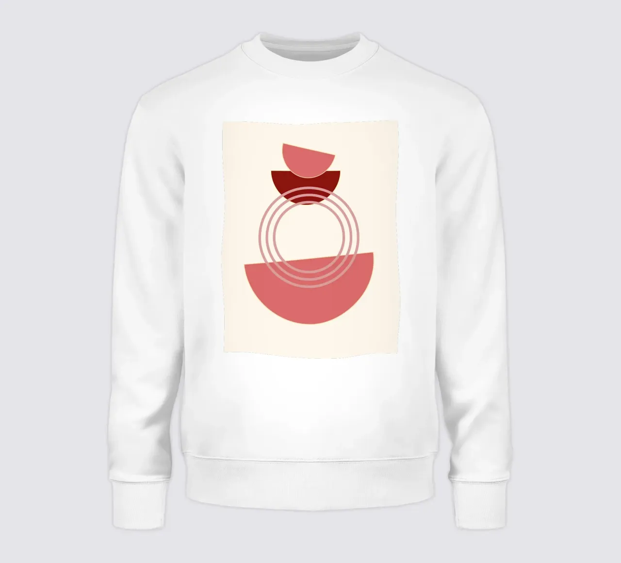 Geometrische Balance – Retro Shapes Art felpa da Casa Calm