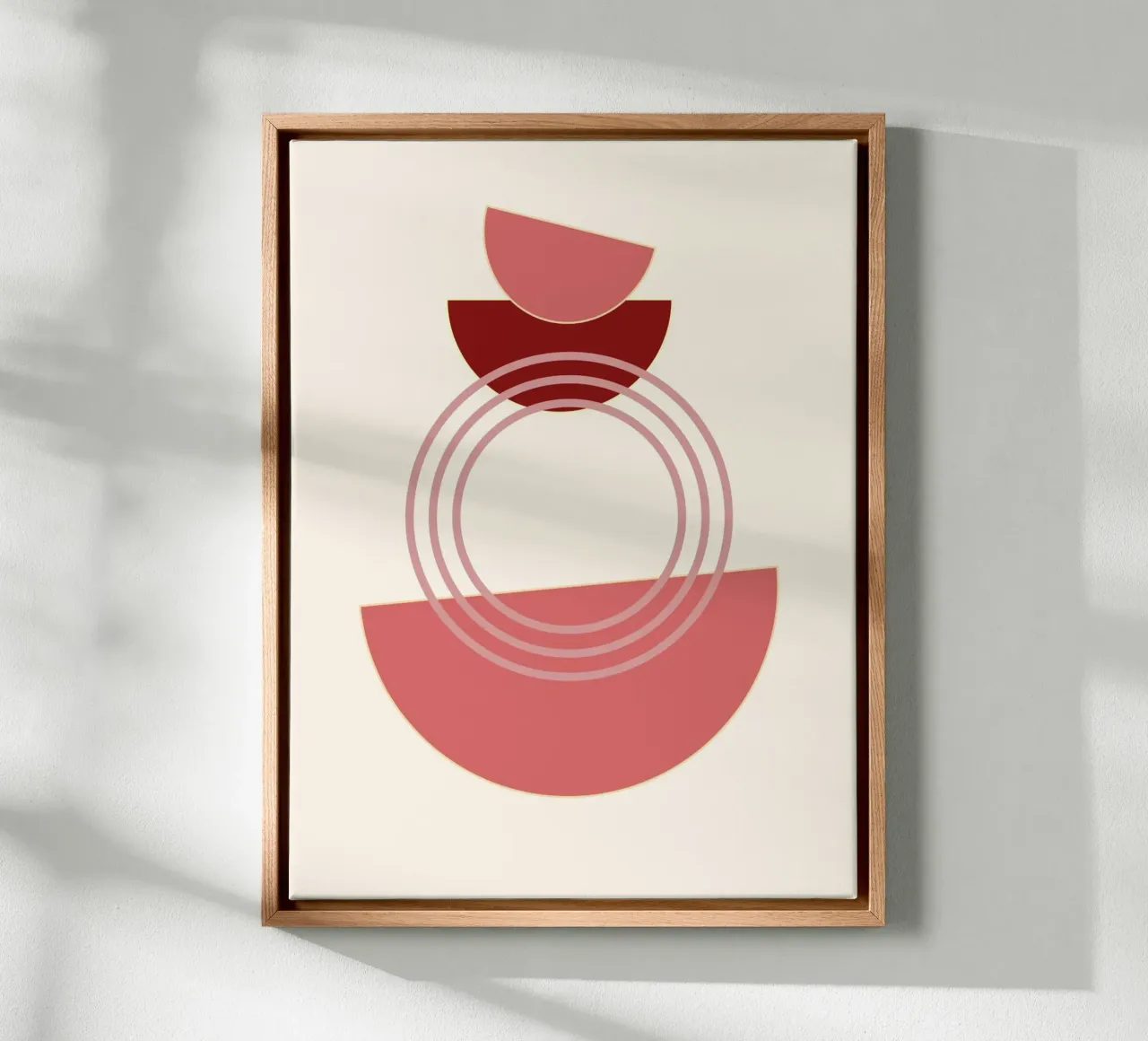 Geometrische Balance – Retro Shapes Art tela con Cornice a cassetta da Casa Calm