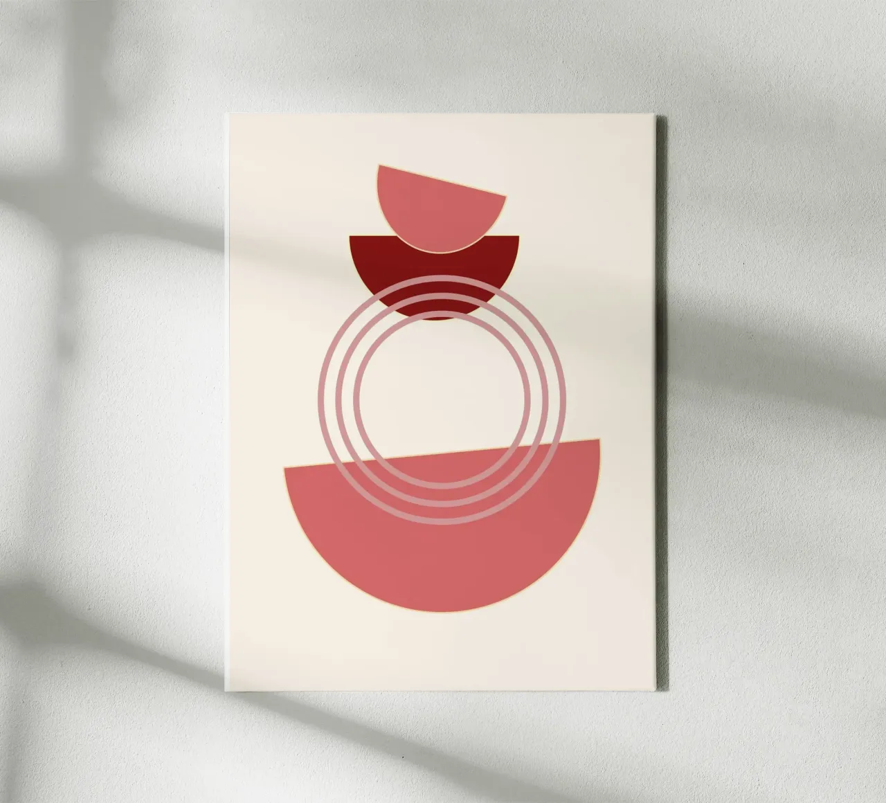 Geometrische Balance – Retro Shapes Art tela con Cornice a cassetta da Casa Calm