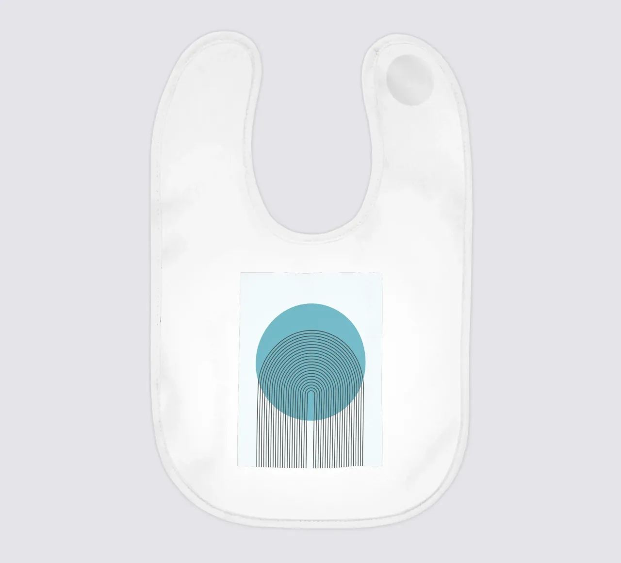 Modern Arc Design - Minimal Art Graphics baby bib by Casa Calm