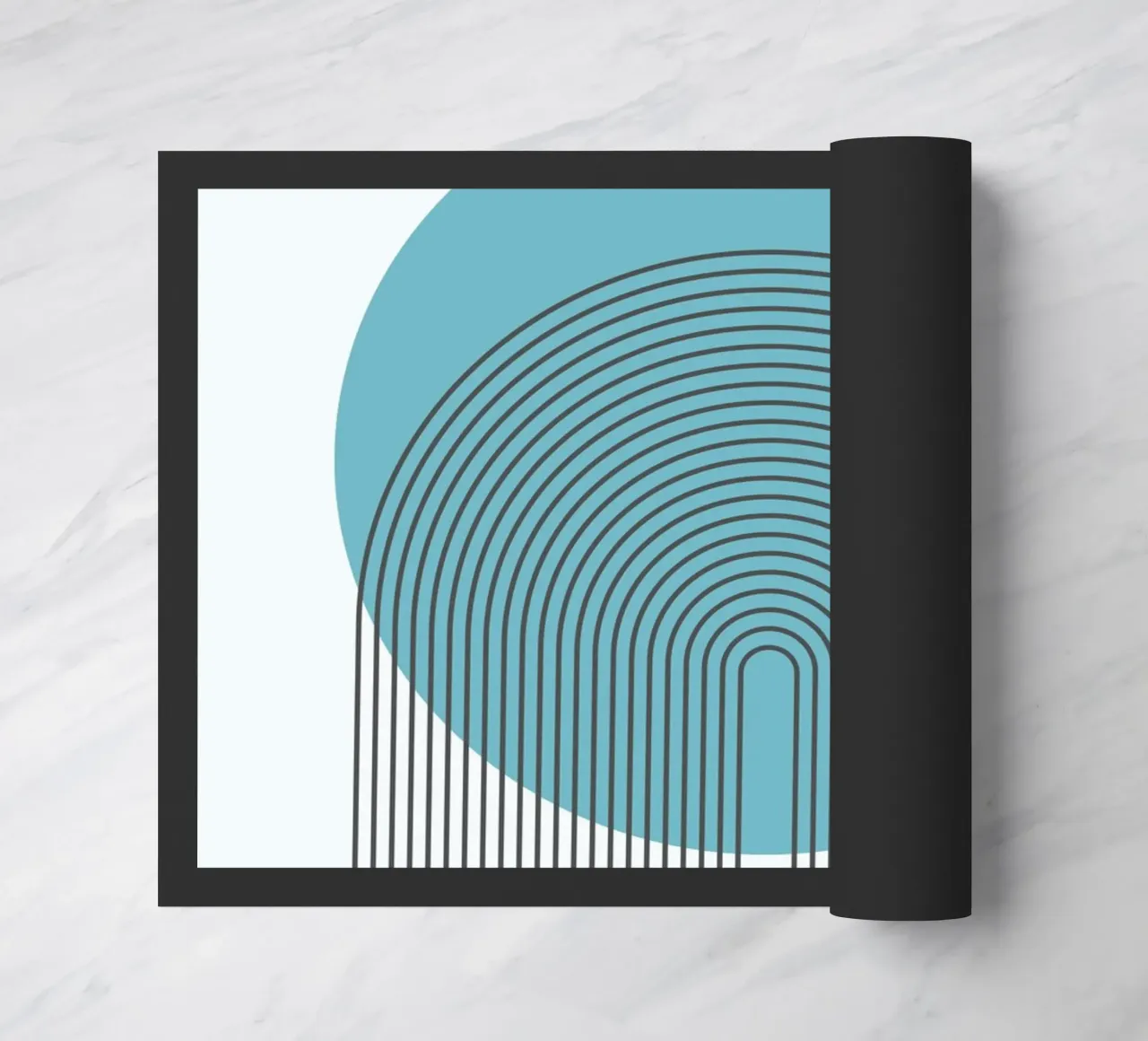 Modern Arc Design - Minimal Art Graphics doormat by Casa Calm