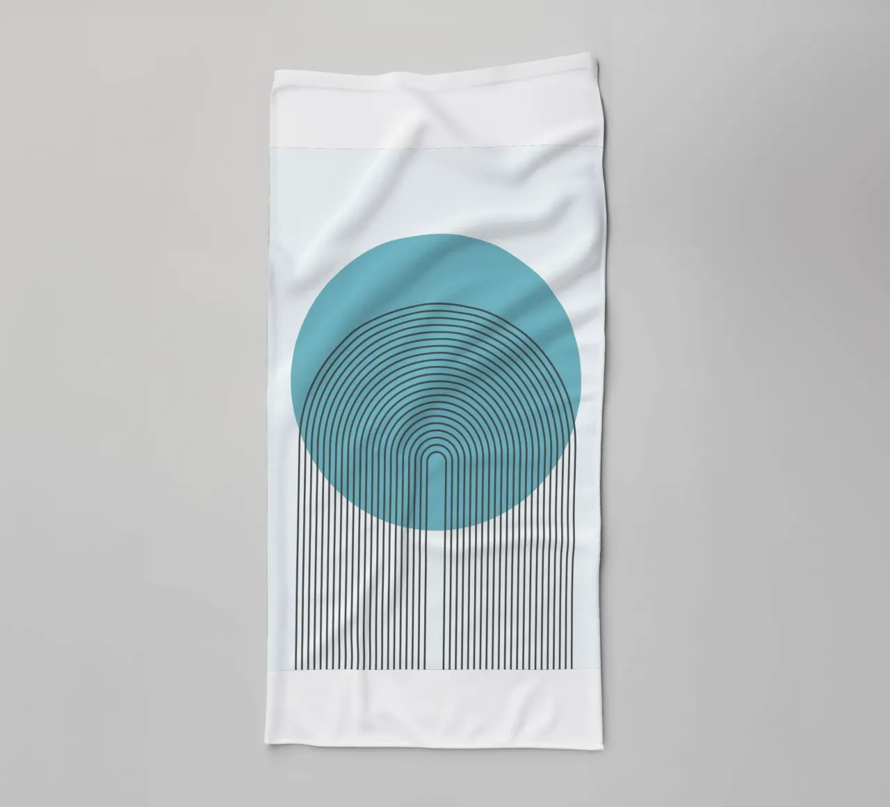 Modern Arc Design - Minimal Art Graphics towel by Casa Calm