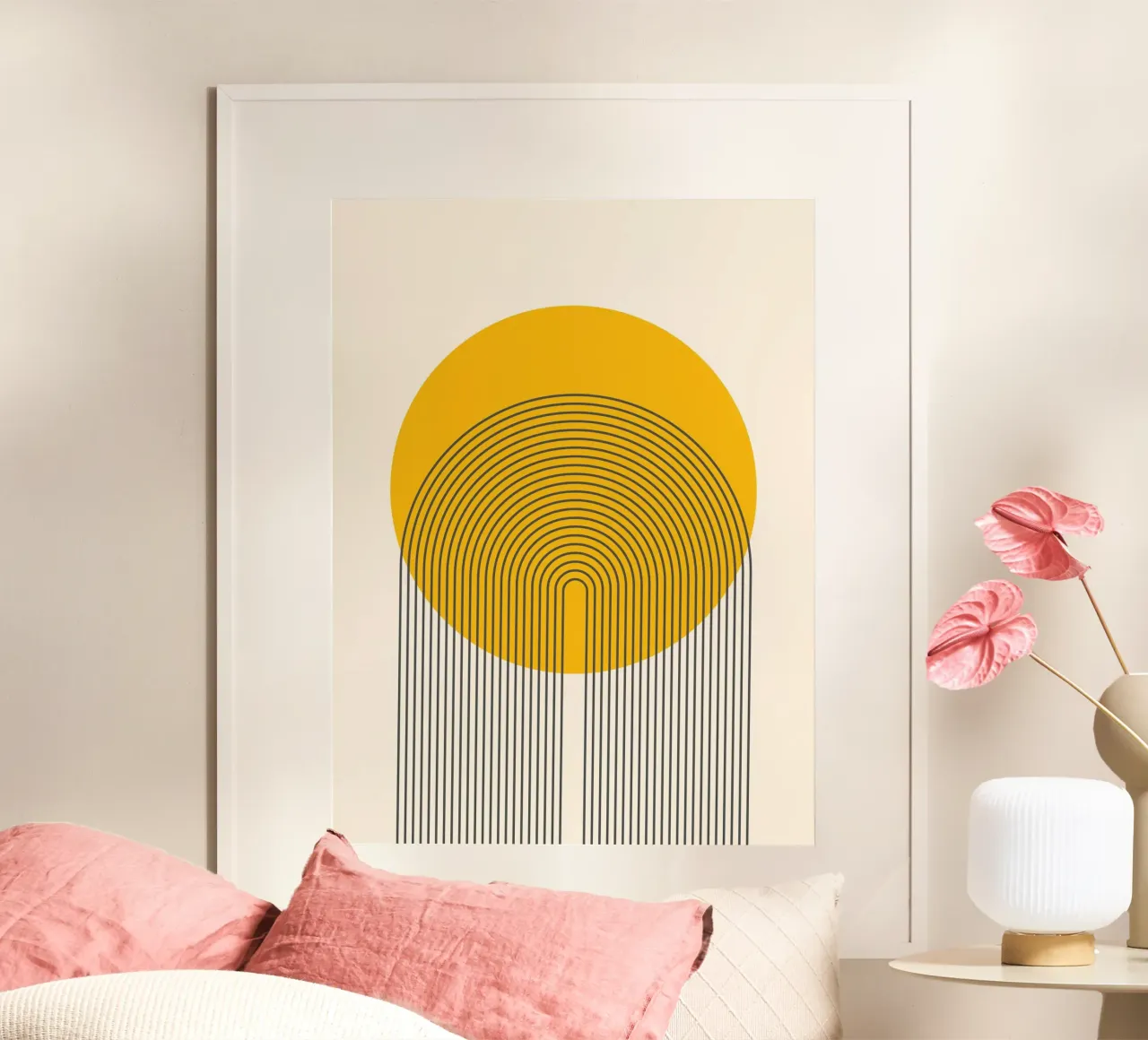 Sole moderno - Line art minimalista poster da Casa Calm