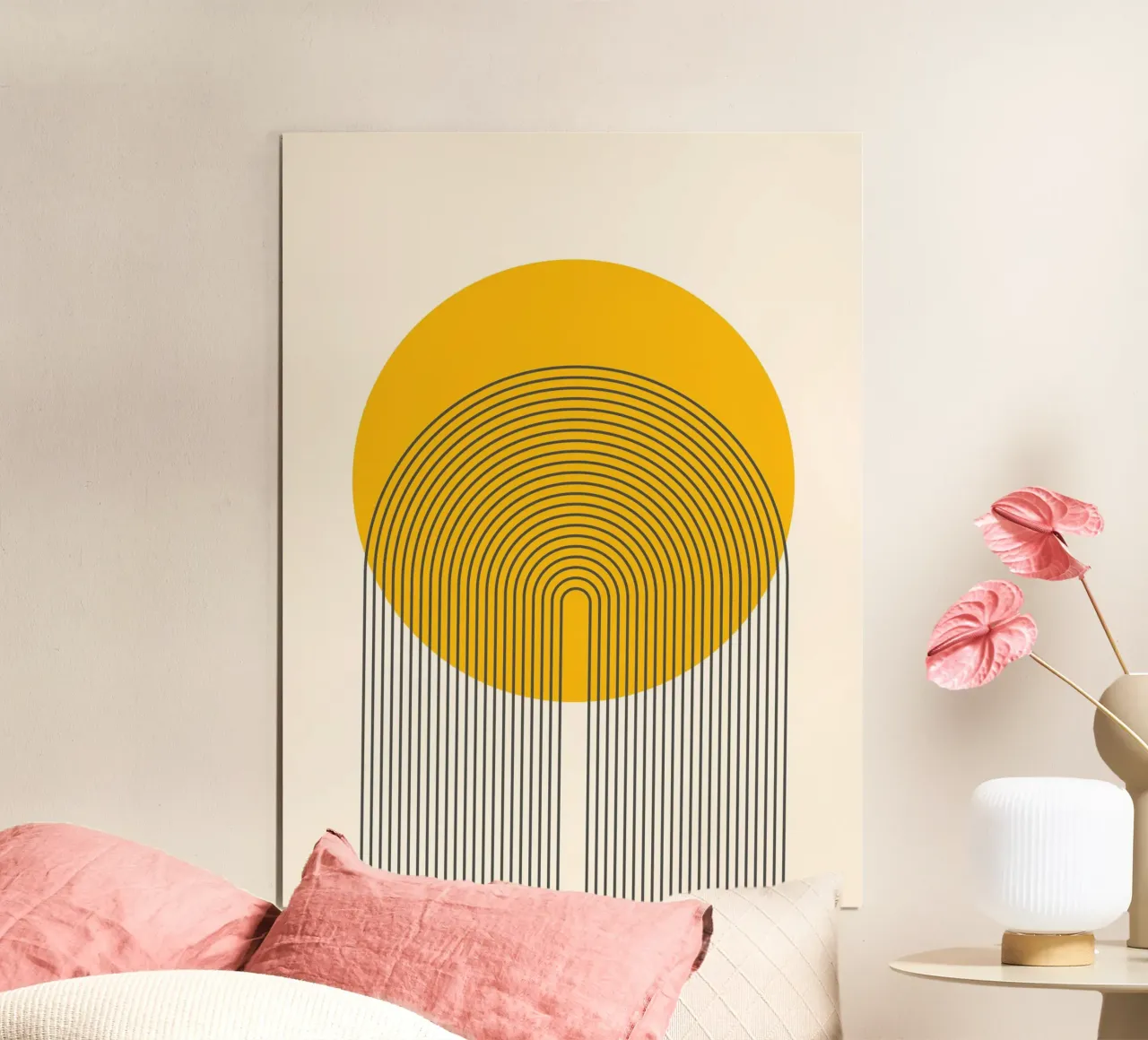 Sole moderno - Line art minimalista poster da Casa Calm