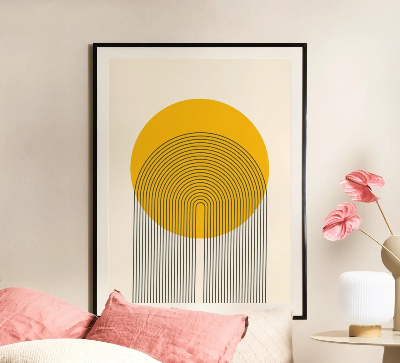 Sole moderno - Line art minimalista poster da Casa Calm