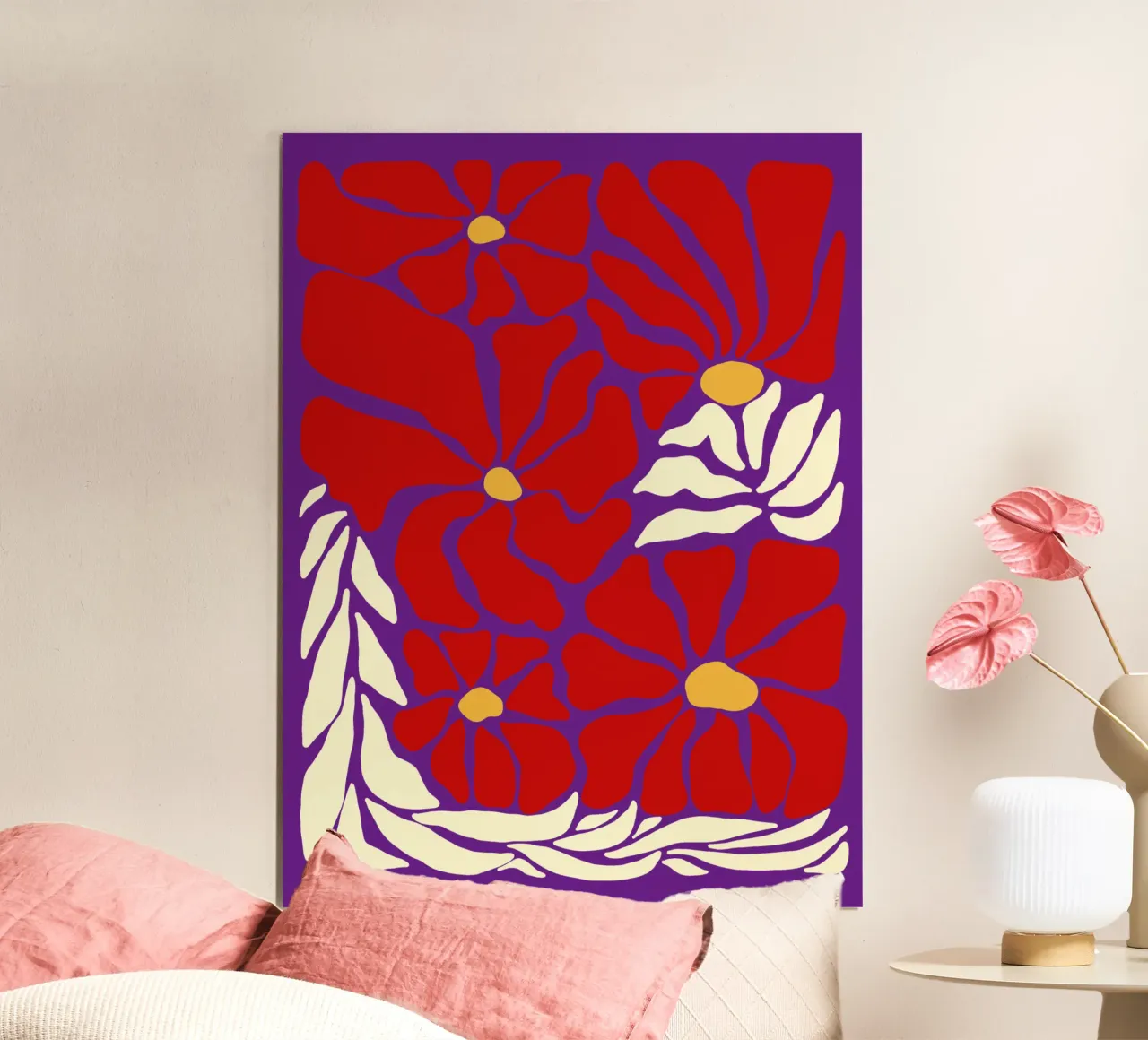September bloom poster con telaio in plastica da TijanaArtStudio88