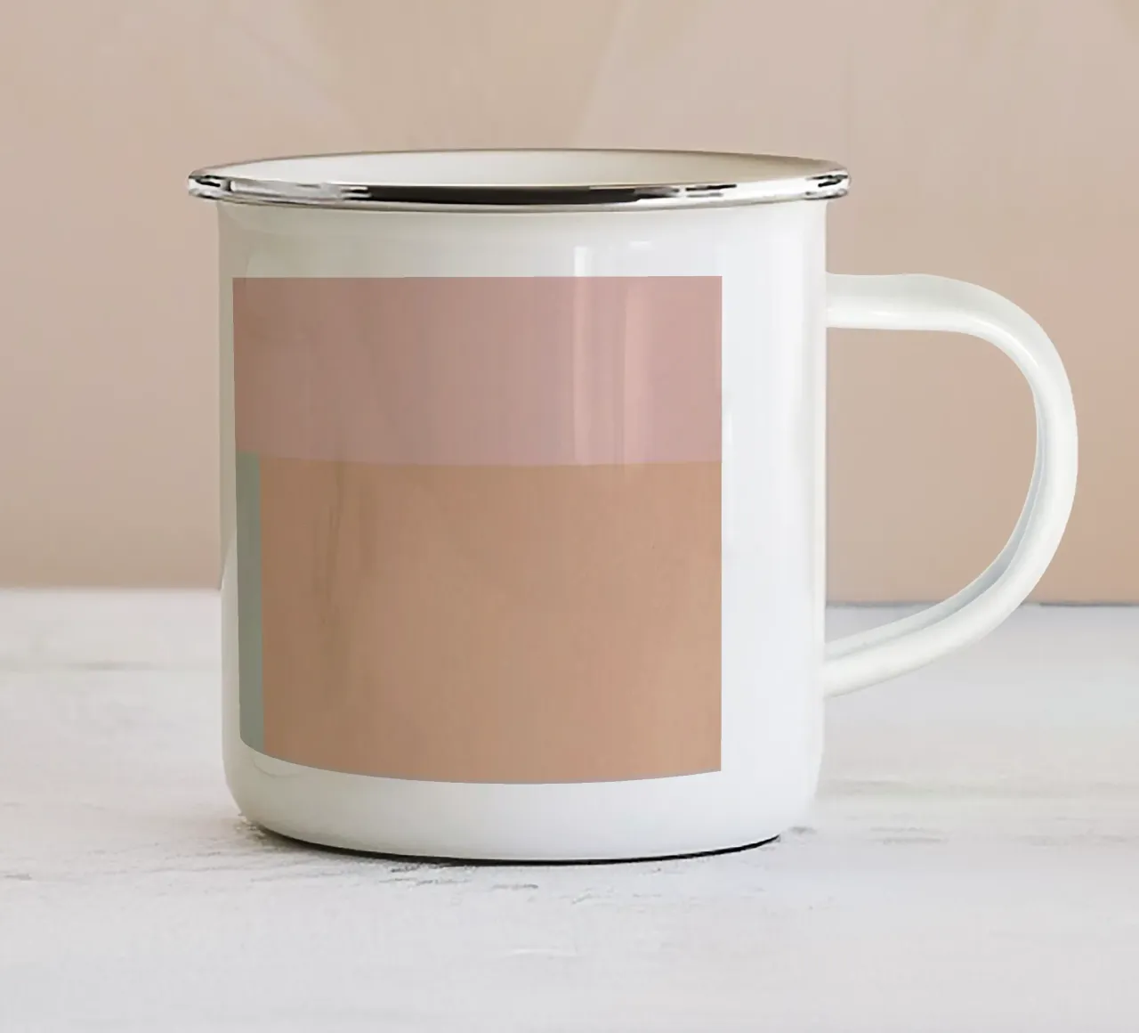 Blocchi solidi a quattro colori in tonalità pastello tazza in smalto da DesignDoodle
