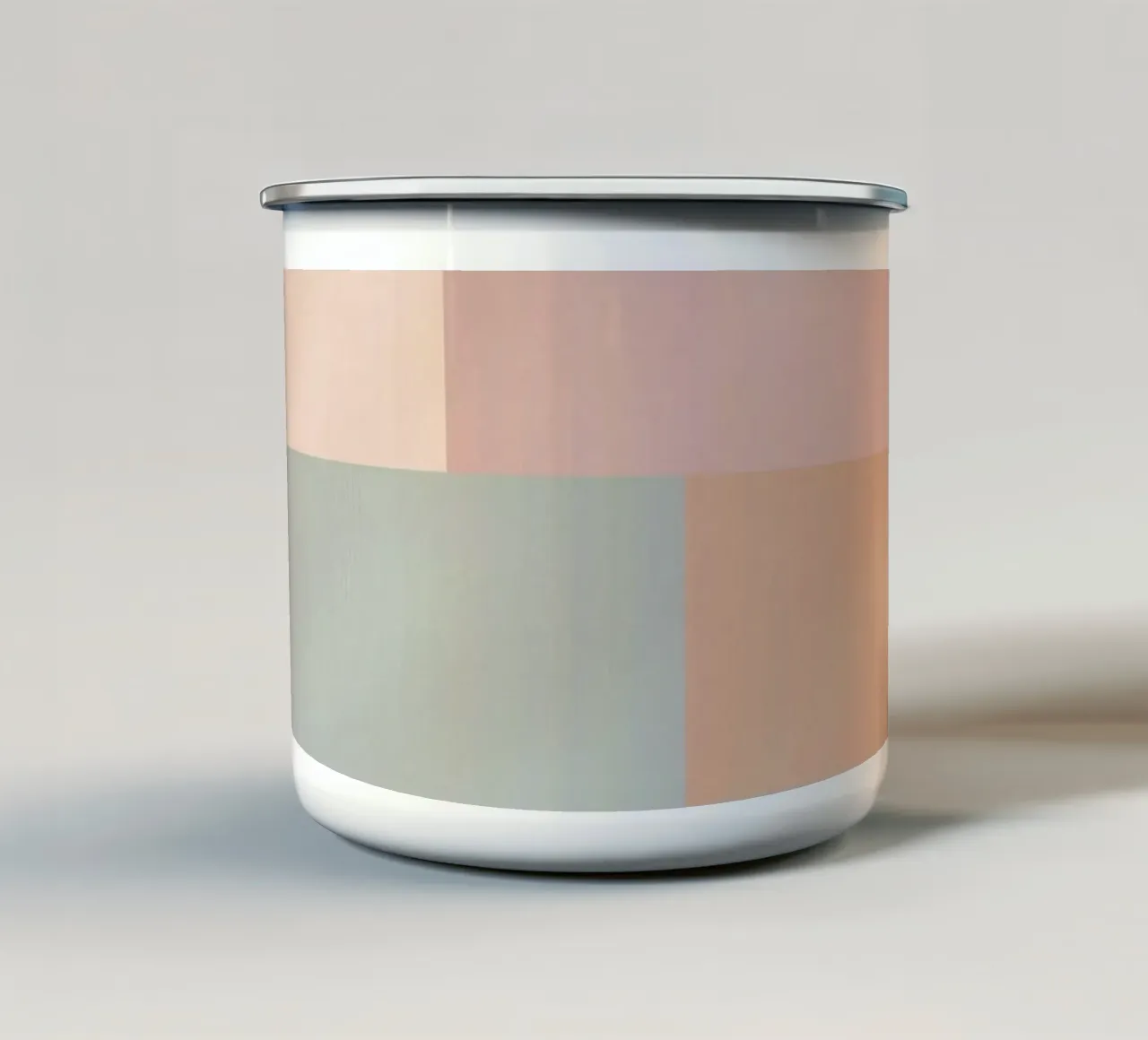 Blocchi solidi a quattro colori in tonalità pastello tazza in smalto da DesignDoodle