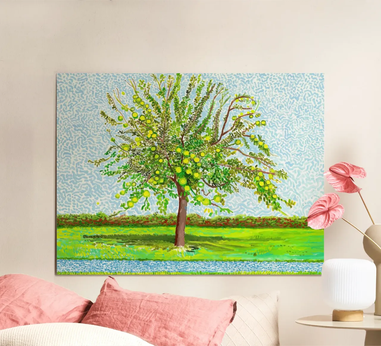 'Albero di mele' (2019) poster con telaio in alluminio da Glen Stephens