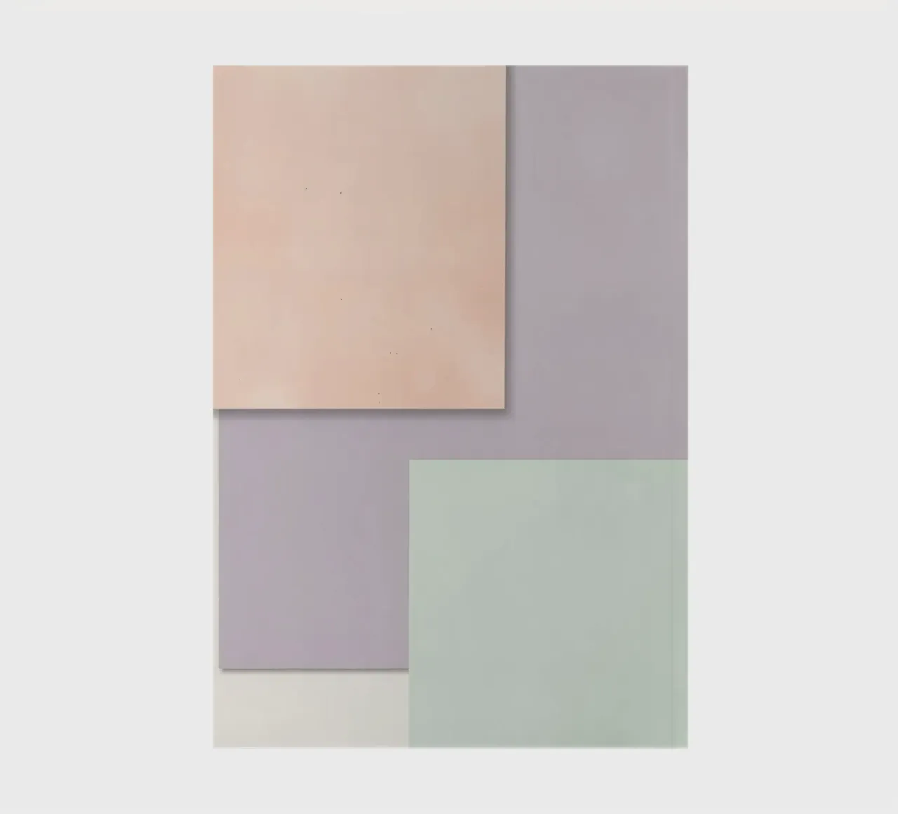 Overlapping Rectangular Paper Sheets Peach Lavender Green notebook by DesignDoodle