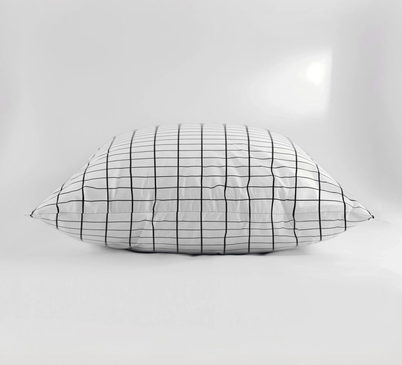 Griglia minimalista classica di base - Nero su bianco cuscino da Beauty in Simplicity