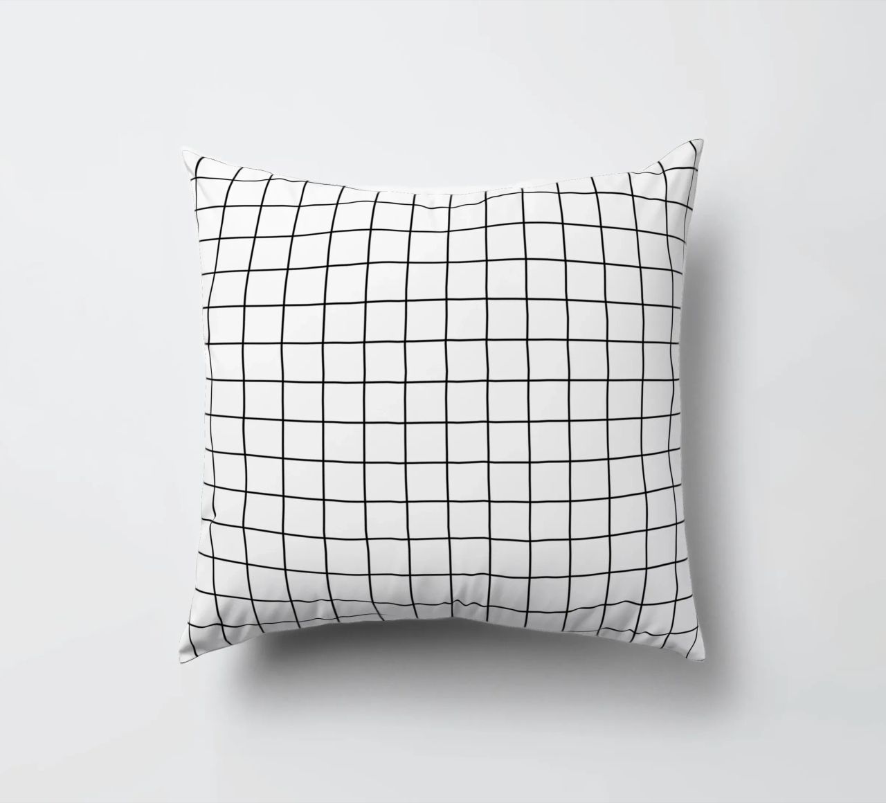 Griglia minimalista classica di base - Nero su bianco cuscino da Beauty in Simplicity