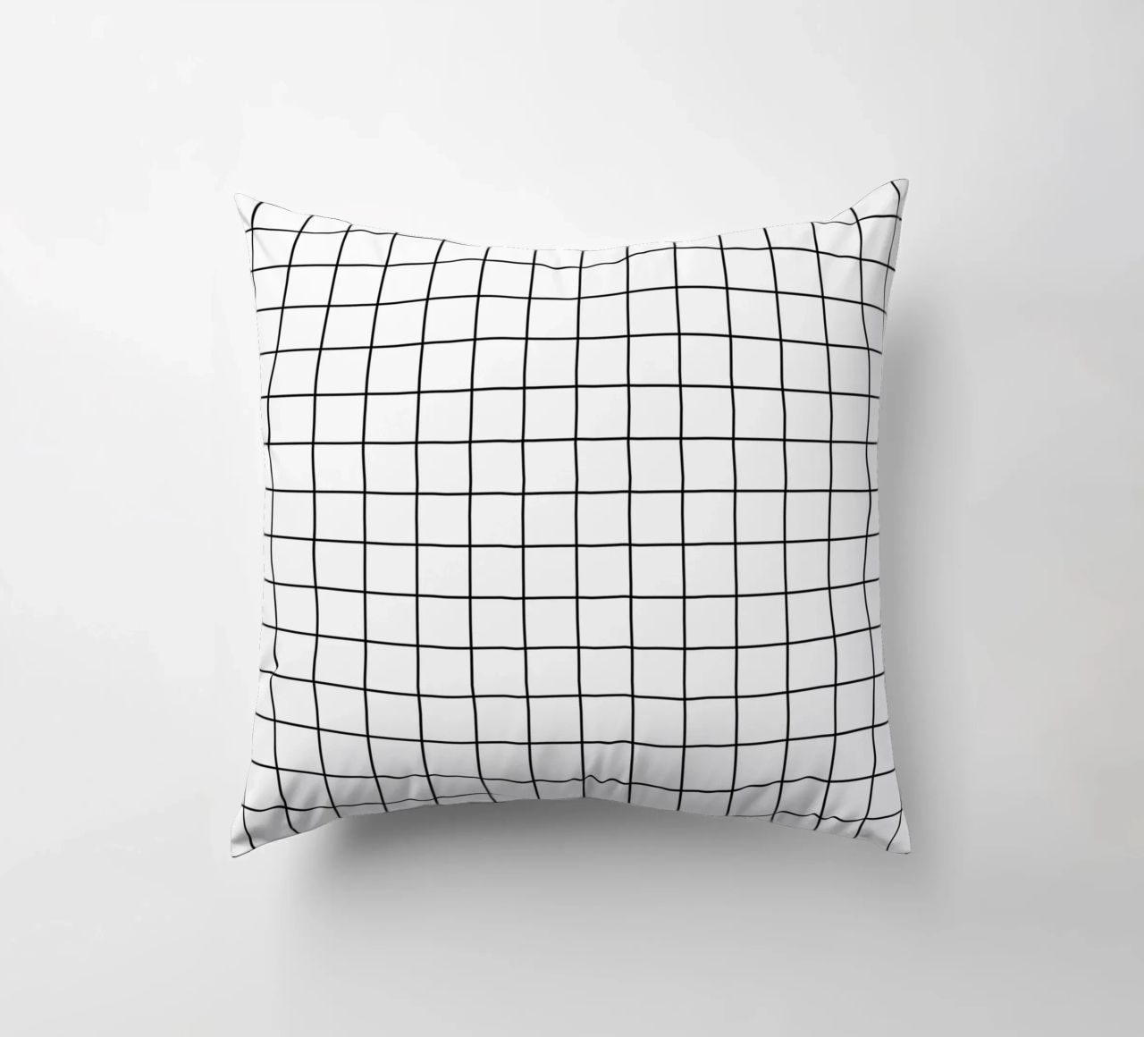 Griglia minimalista classica di base - Nero su bianco cuscino da Beauty in Simplicity