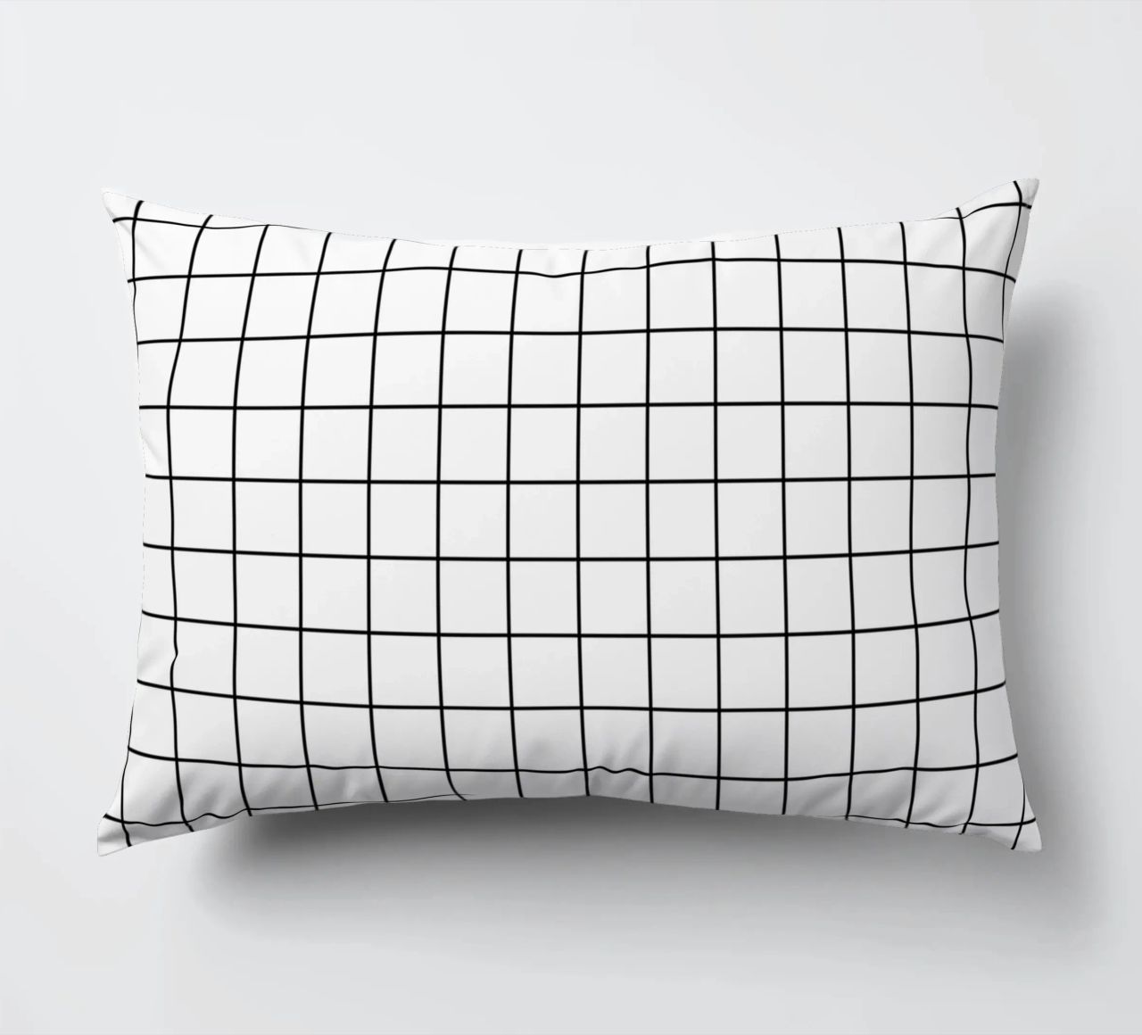 Griglia minimalista classica di base - Nero su bianco cuscino da Beauty in Simplicity